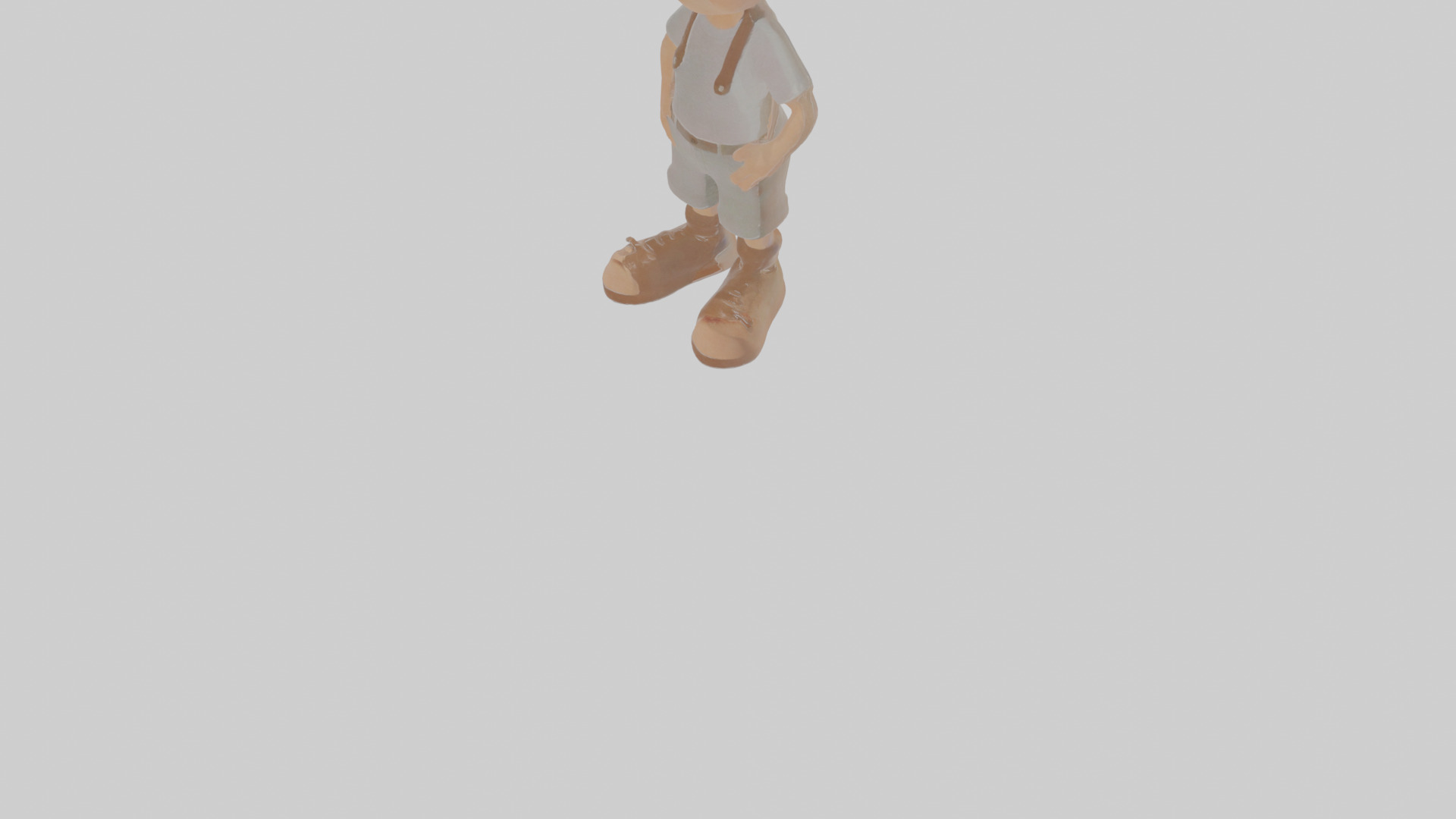 Cartoon Man Low-poly 3D model_5