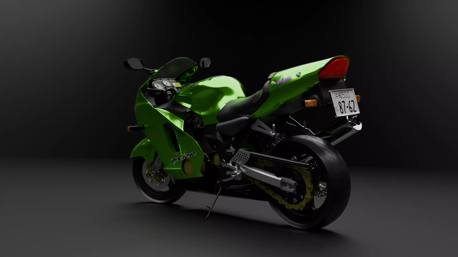 2000 Kawasaki Ninja ZX12R 3D model | CGTrader