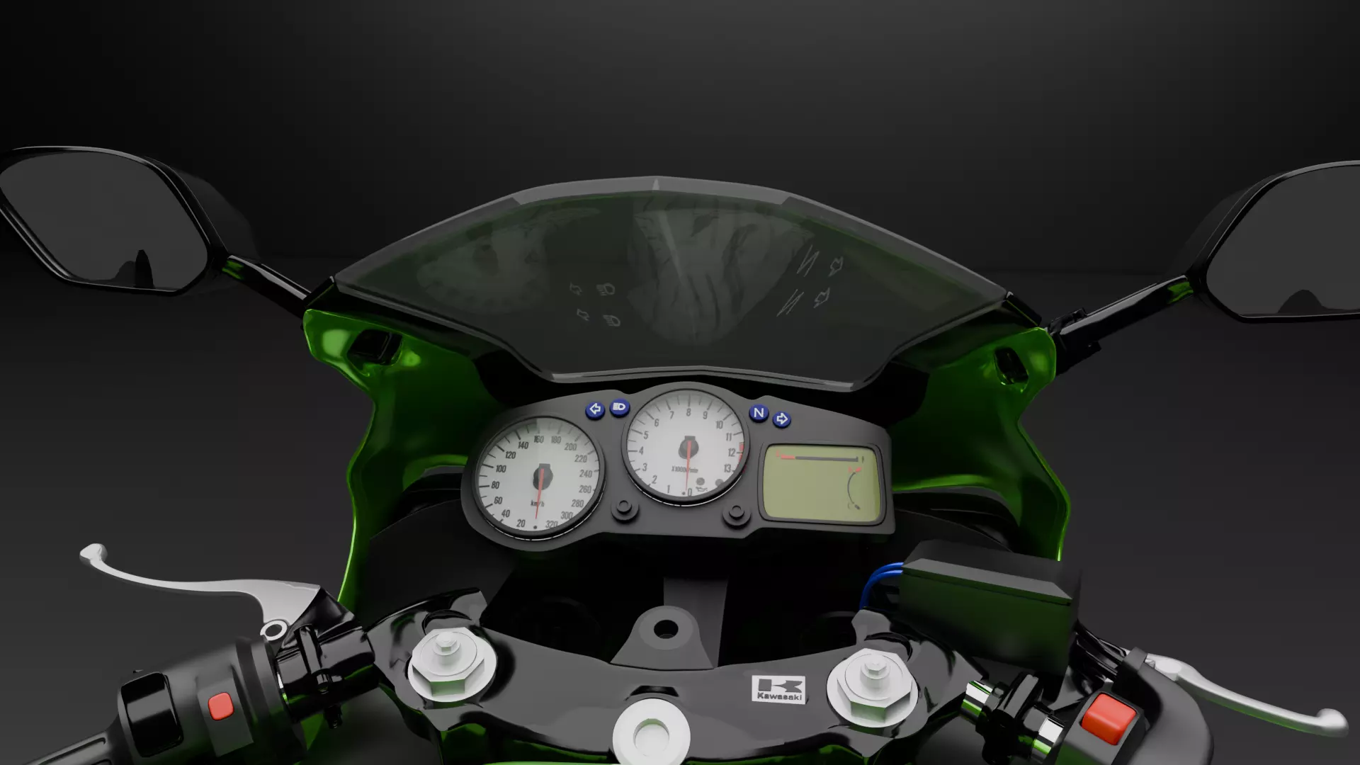 2000 Kawasaki Ninja ZX12R 3D model | CGTrader