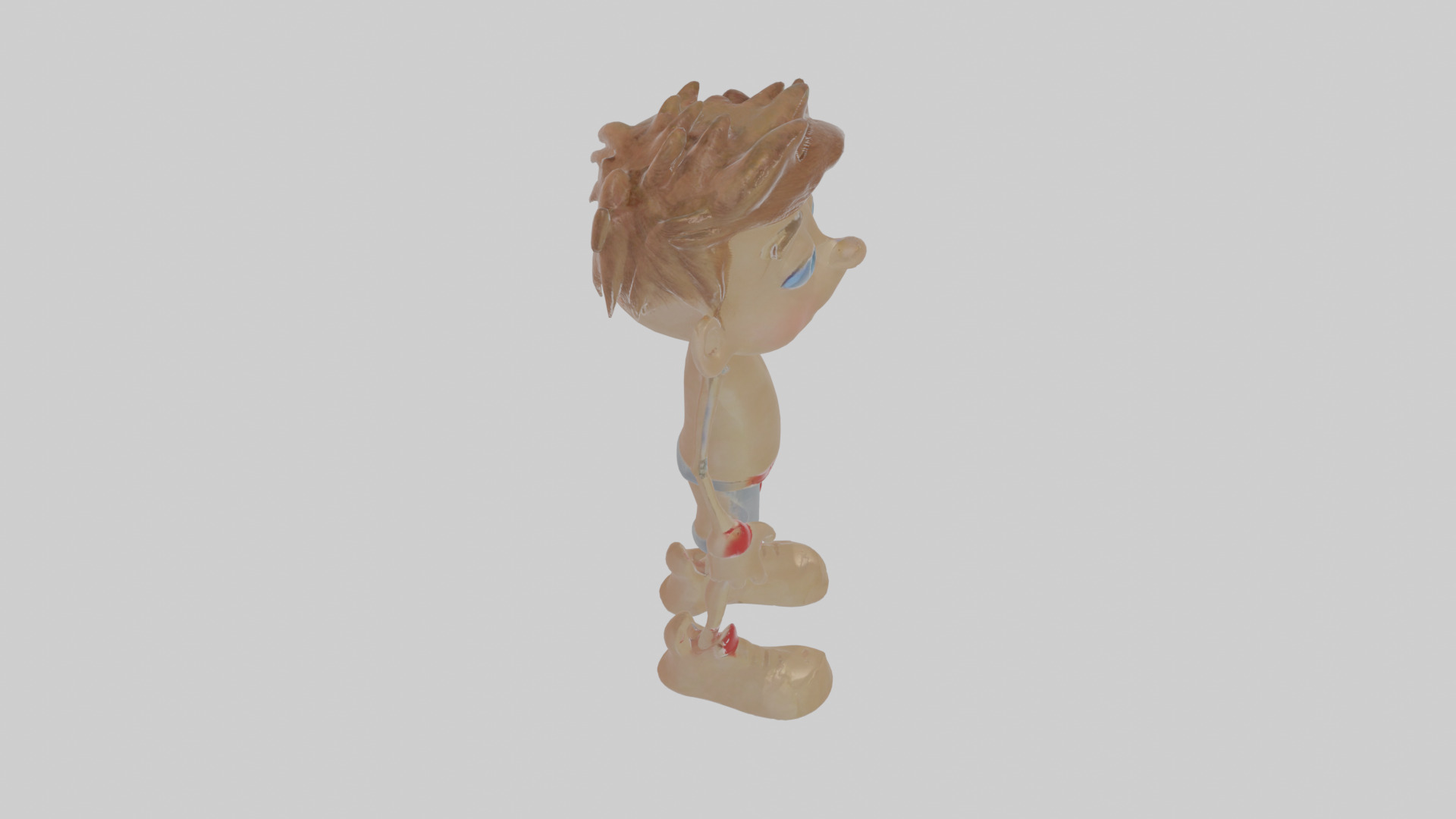 Cartoon Manakin Low-poly 3D model_28