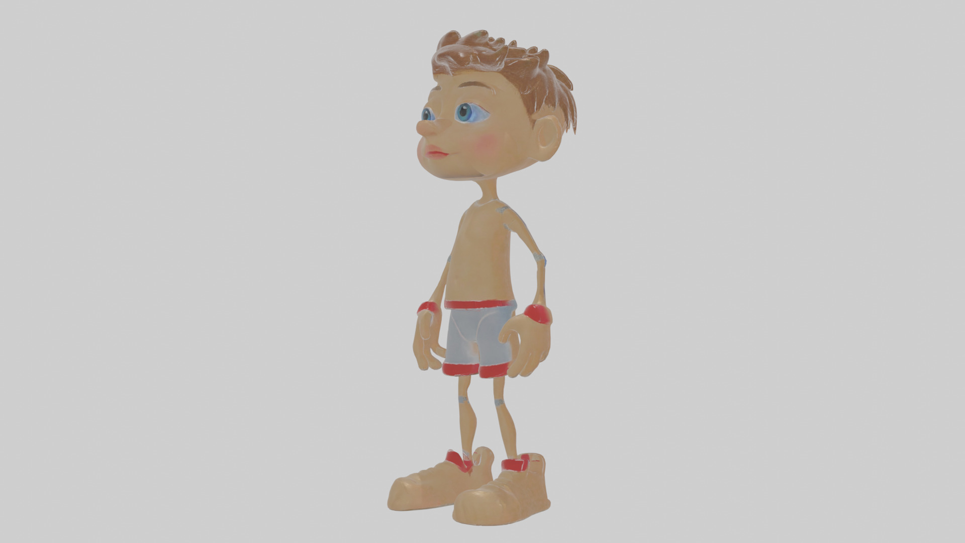 Cartoon Manakin Low-poly 3D model_13
