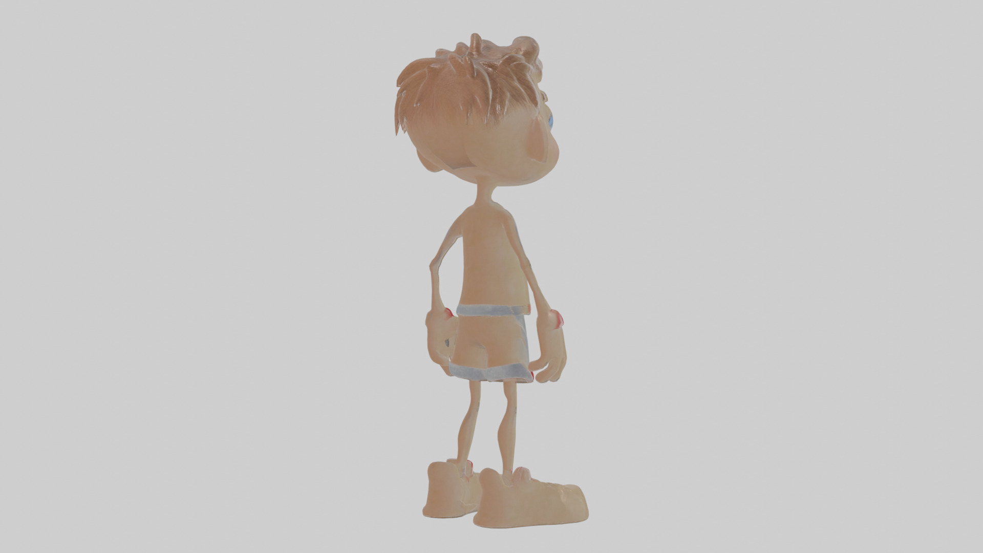 Cartoon Manakin Low-poly 3D model_4