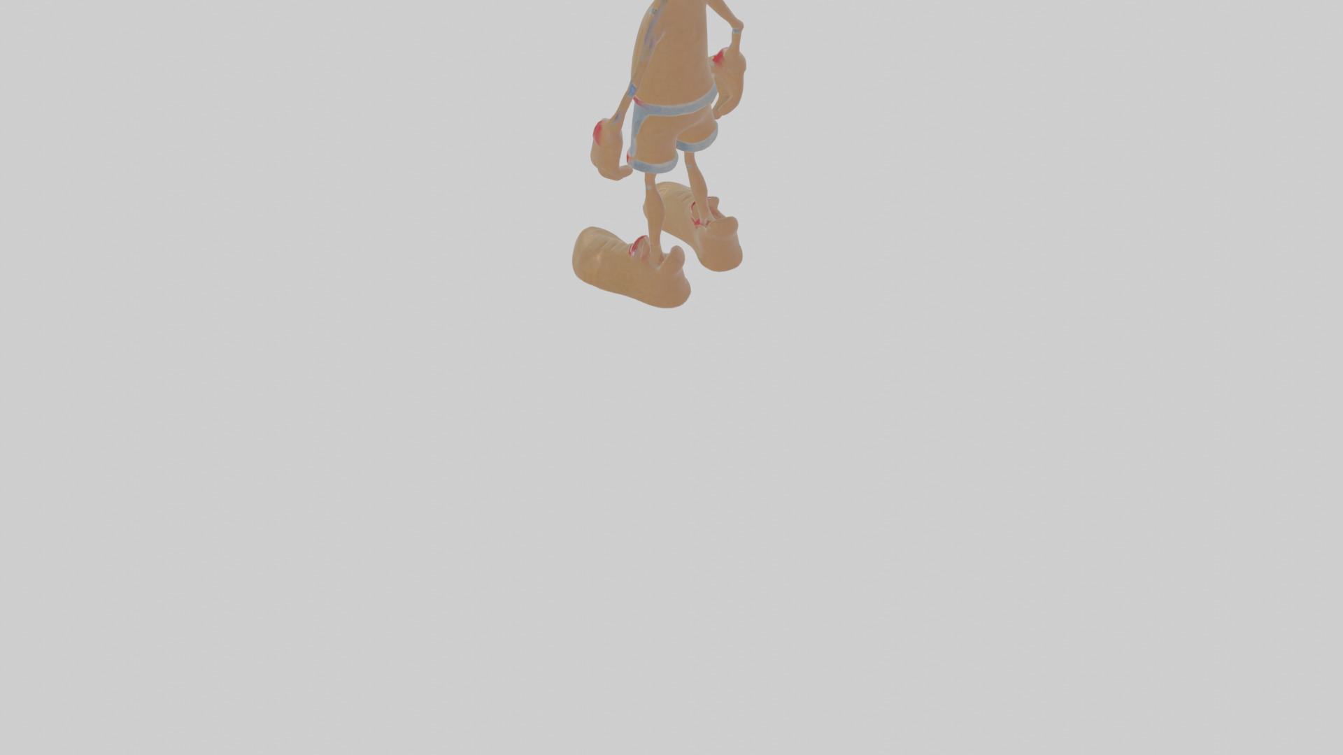 Cartoon Manakin Low-poly 3D model_6