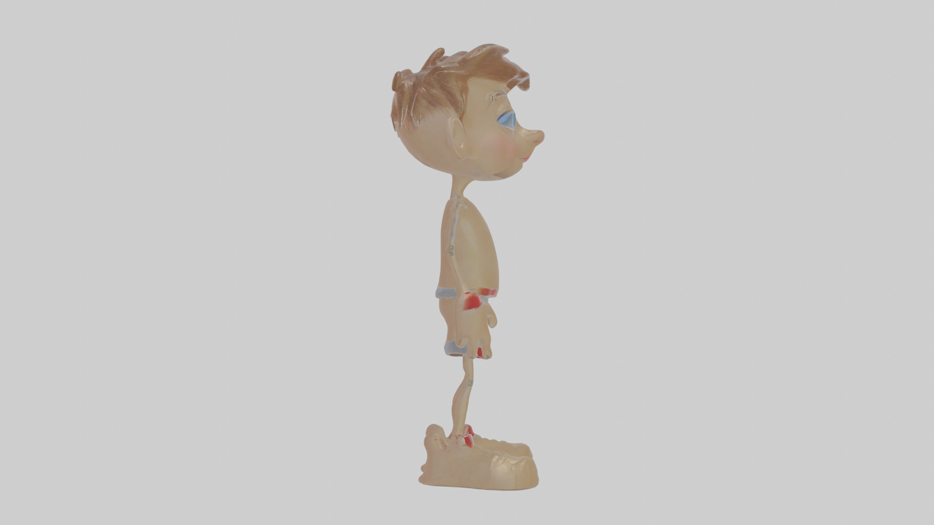 Cartoon Manakin Low-poly 3D model_21