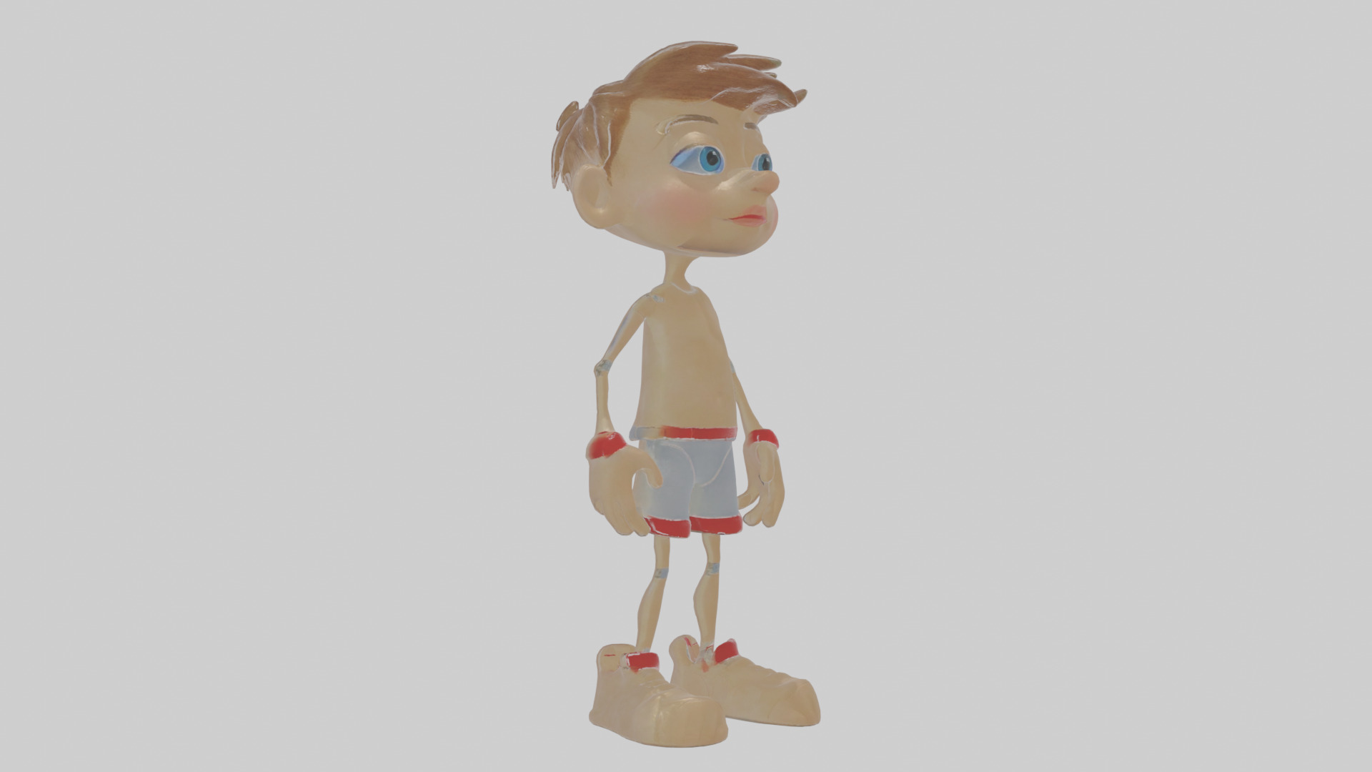 Cartoon Manakin Low-poly 3D model_12