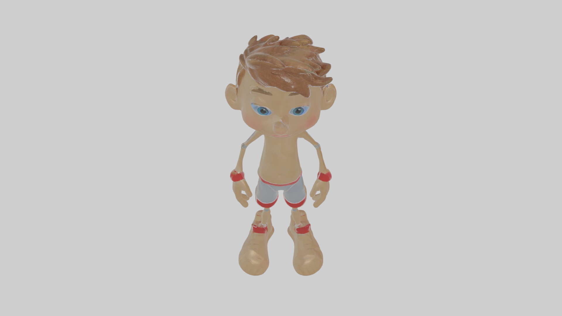 Cartoon Manakin Low-poly 3D model_24