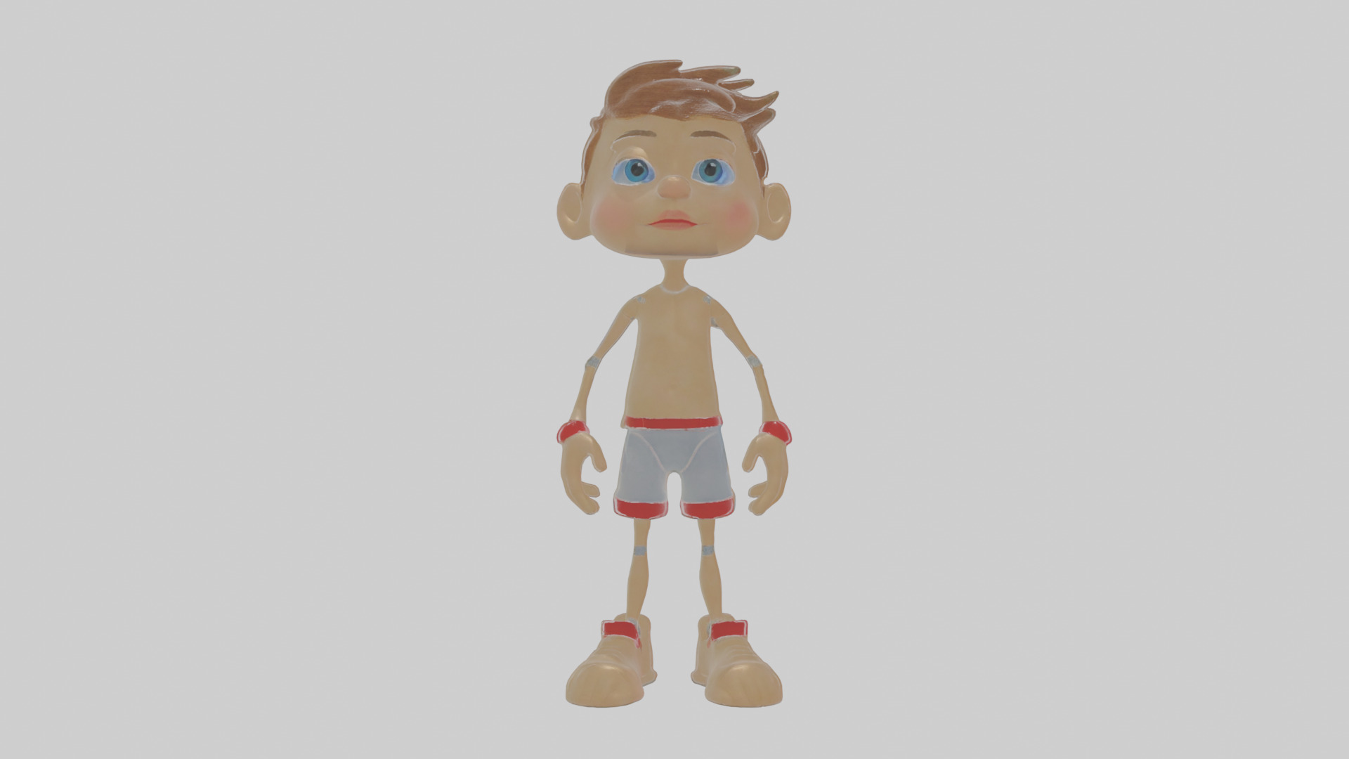Cartoon Manakin Low-poly 3D model_15