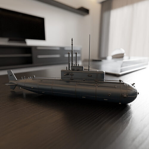 submarine 3D print model