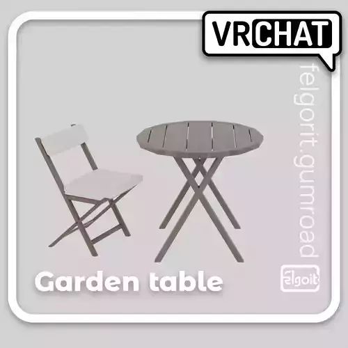 Garden Table and Chair 3D Model