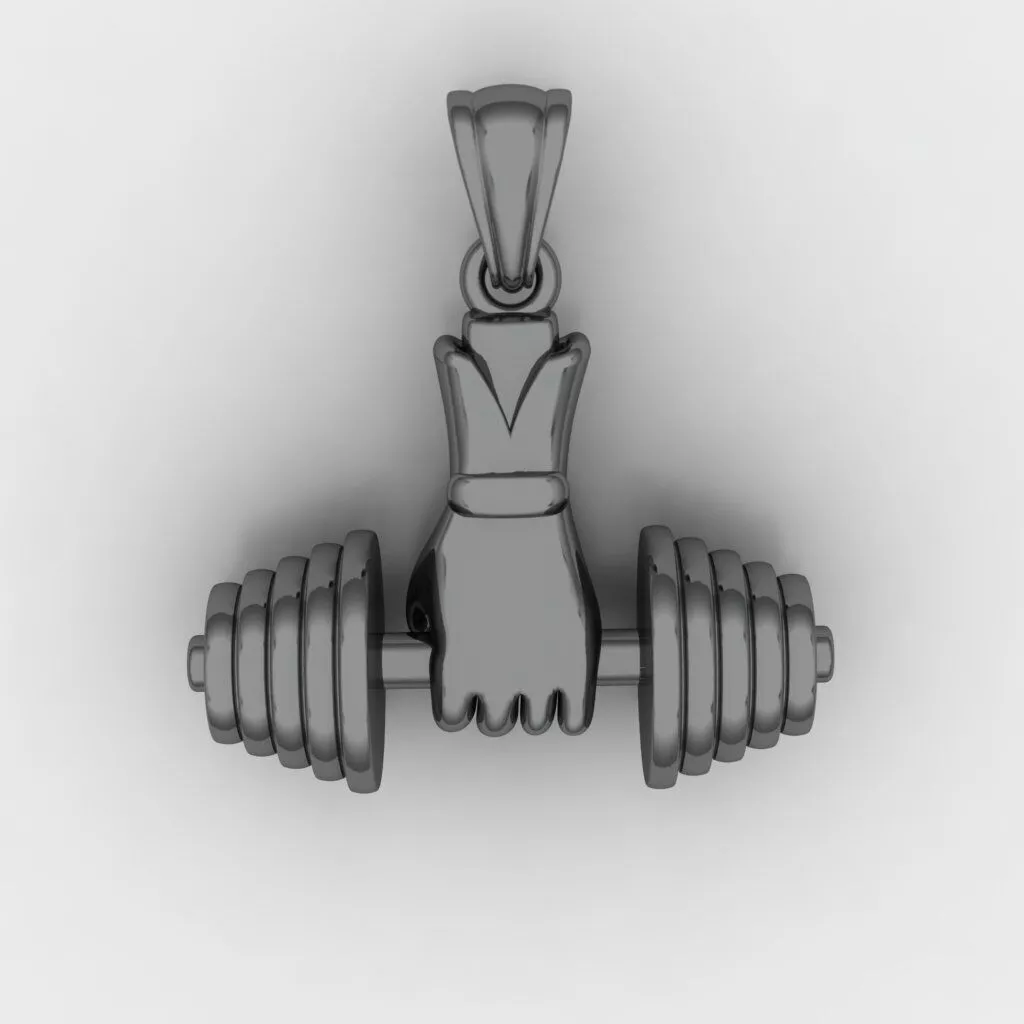 Dumbbell Necklace STL 3D print model