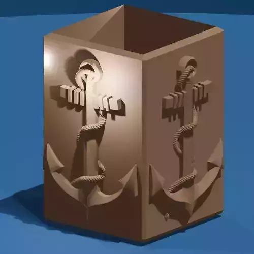 Square Navy Cup 3D print model