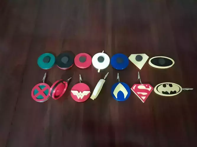 Justice League Party Clips and Magnets 3D print model
