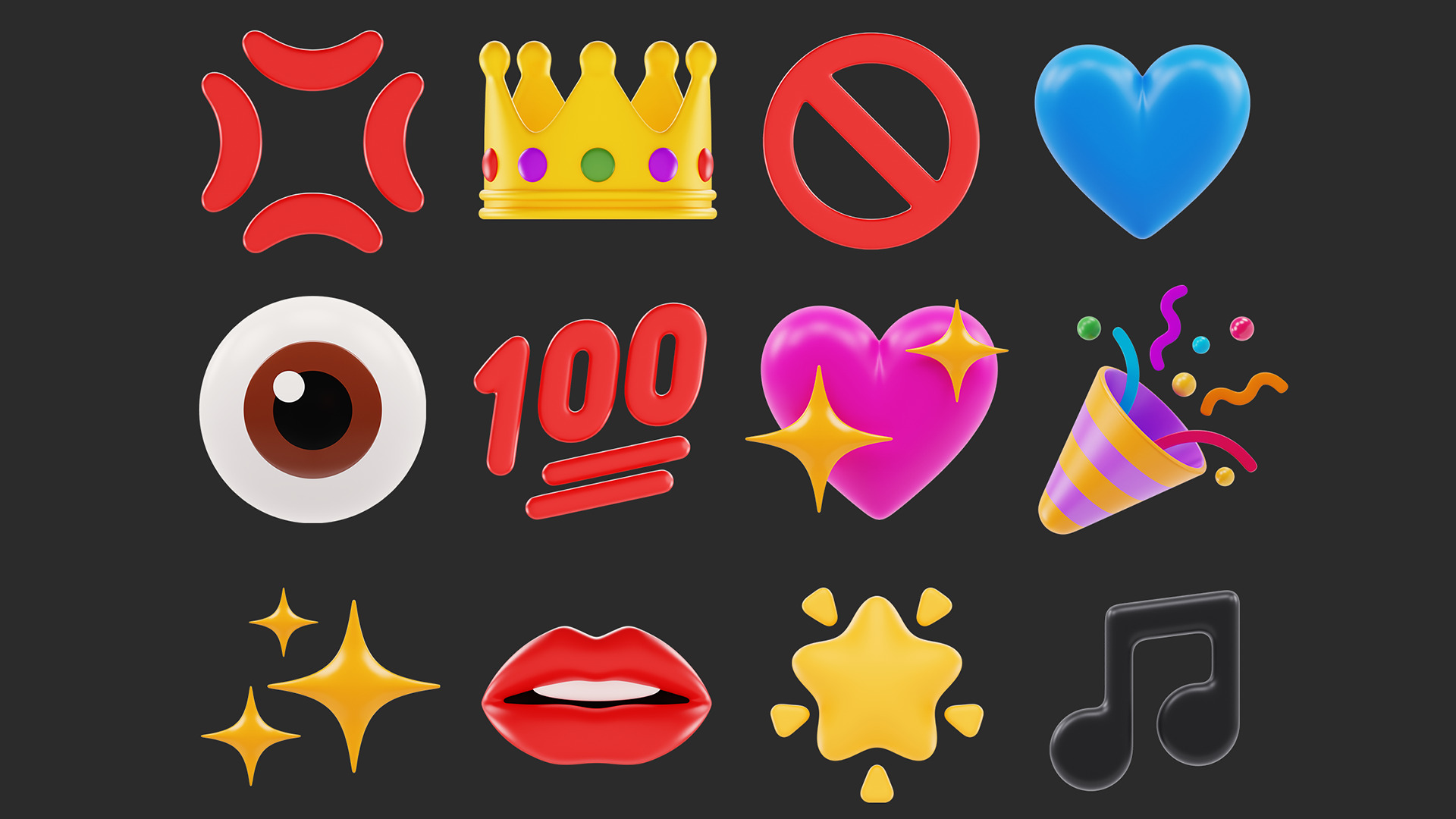 Emoji Elements 3D Icon Pack 3D model_4