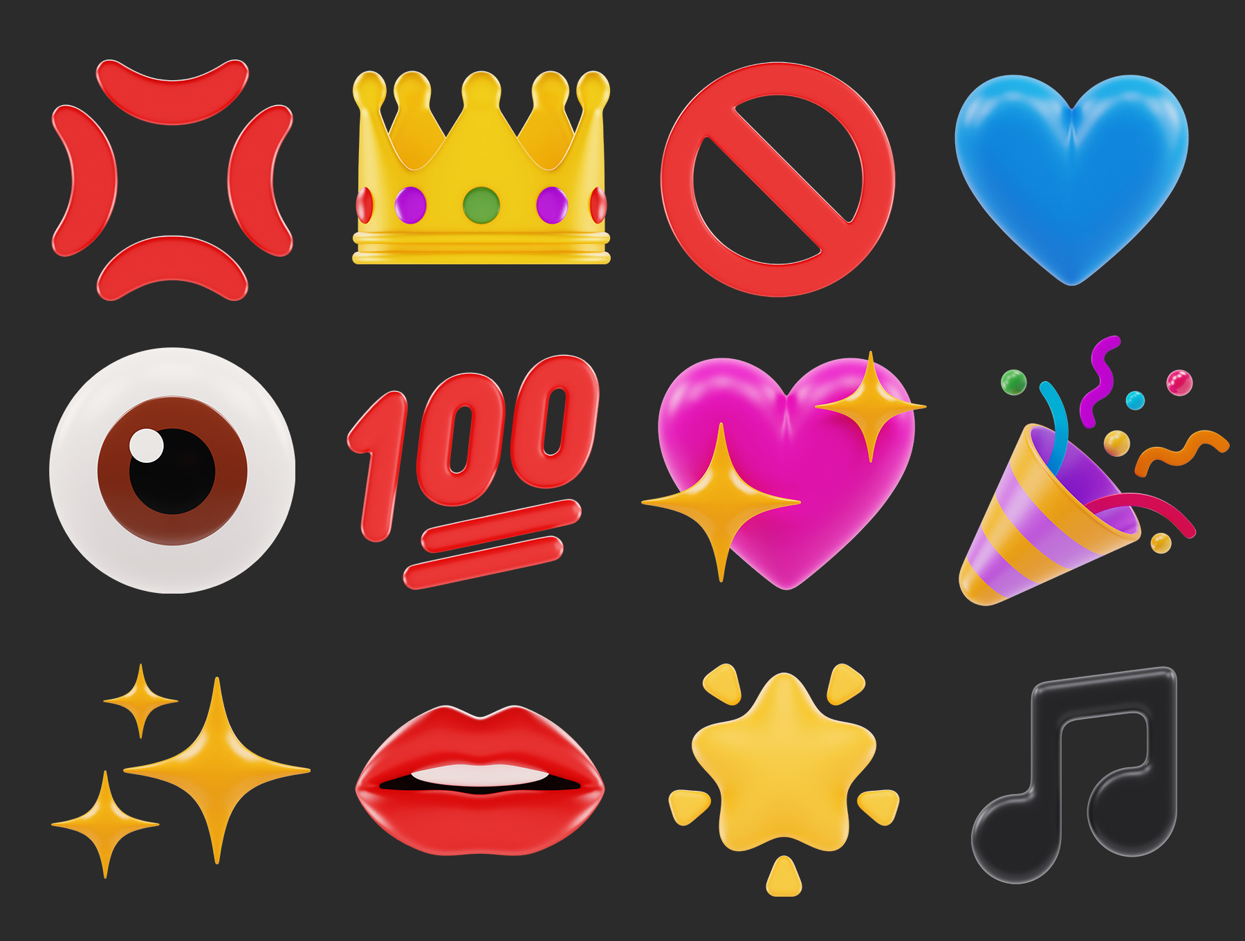 Emoji Elements 3D Icon Pack 3D model_3