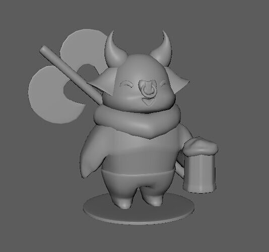 Chibi Minotaur 3D print model