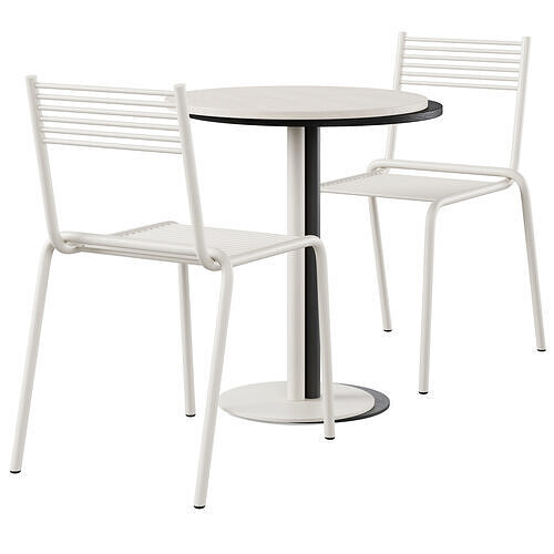 Chair UTYR and table AI by Qullar 3D model