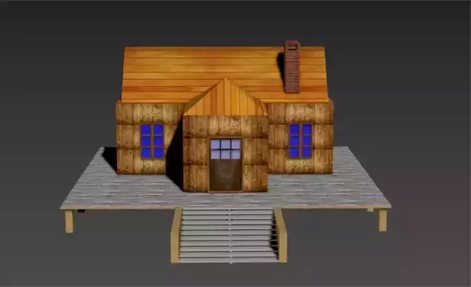 Small wooden house 3D print model