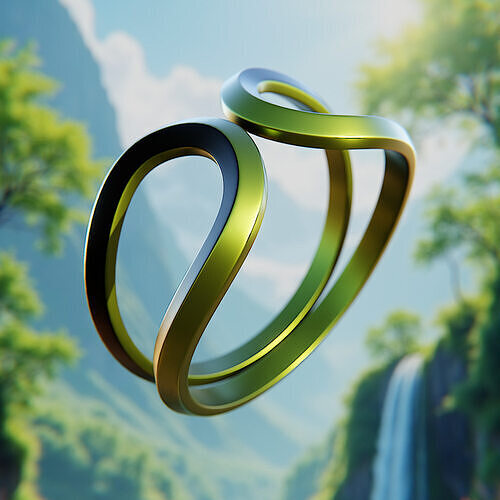 Infinity Loop Ring - Modern Symbolic 3D Printable Jewelry 87 3D print model