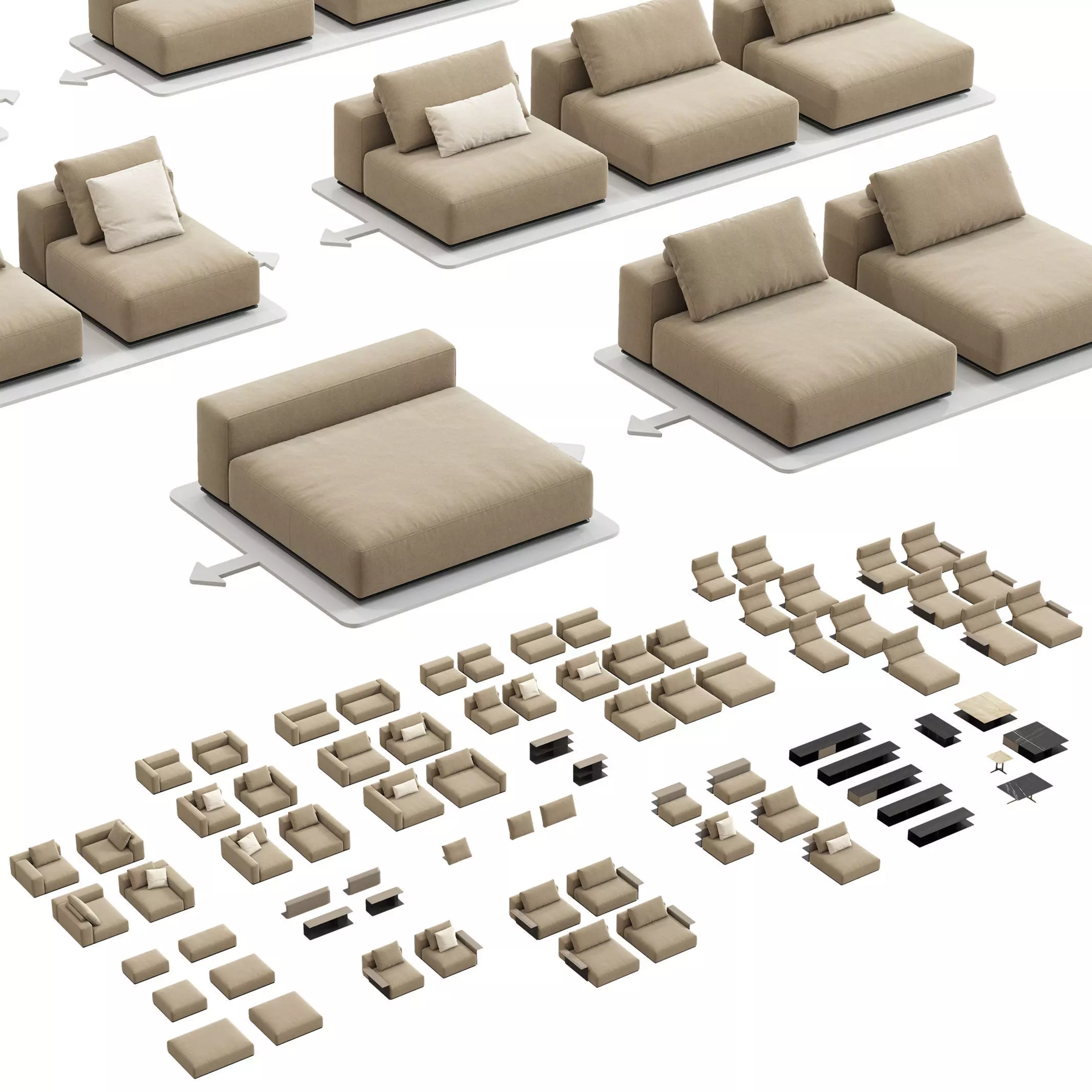 Poliform Westside Complete Module Collection 3D model