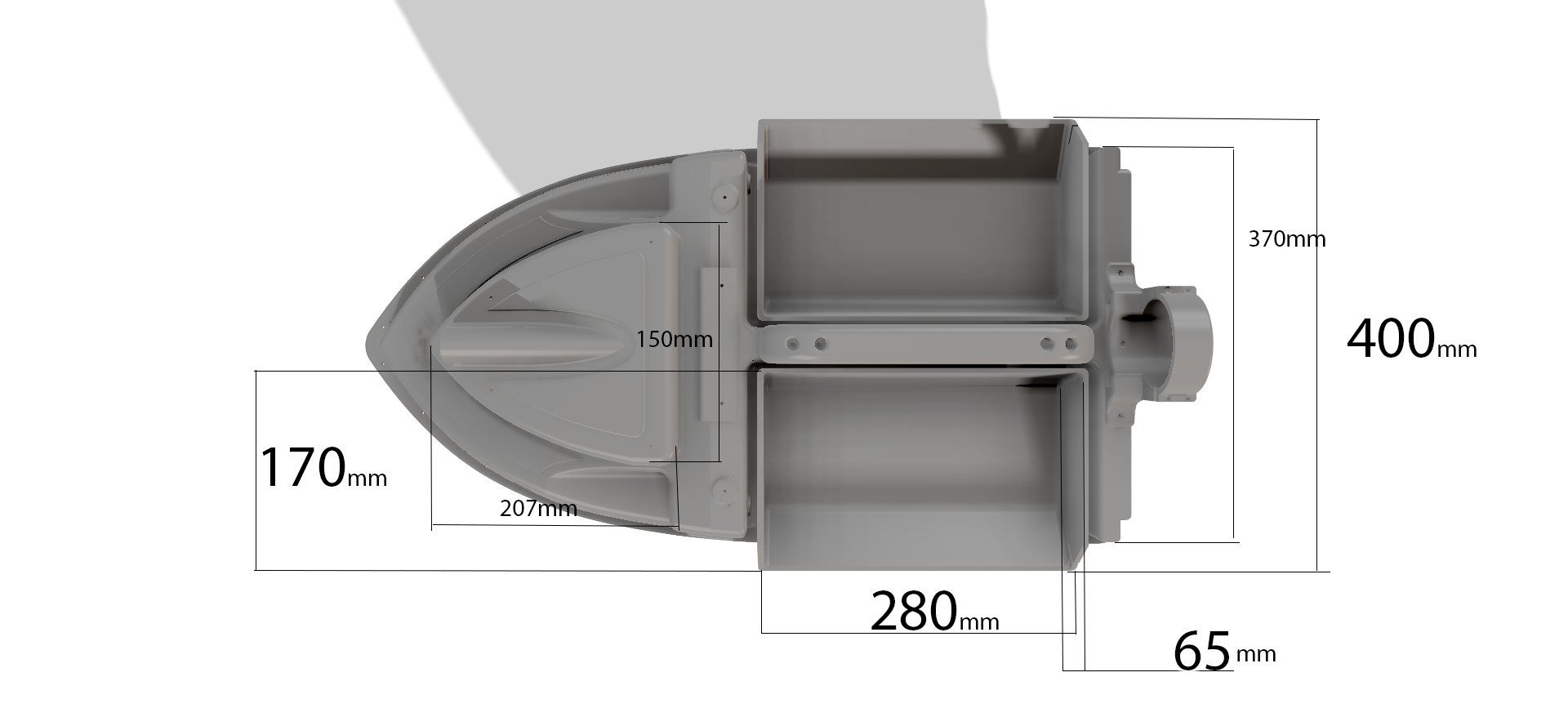 Boat Bait Carp Fishing 3D print model M-FISH-3D Printable 3D print model_3