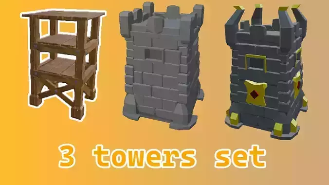 3 towers