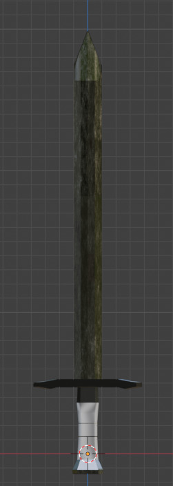 METALLIC REALISTIC MEDIAVAL SWORD Low-poly 3D model_1