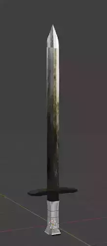 METALLIC REALISTIC MEDIAVAL SWORD