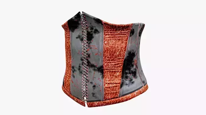 Gothic Corset Low-poly 3D model