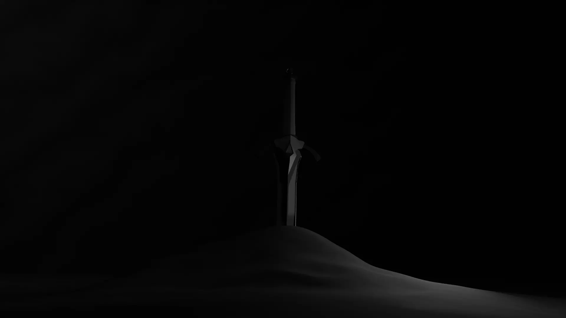 Basic Dark Sword - Game-Ready Free low-poly 3D model