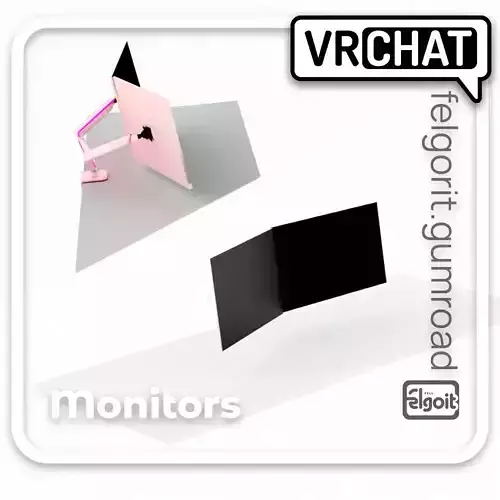 Monitors - Low-Poly 3D Model