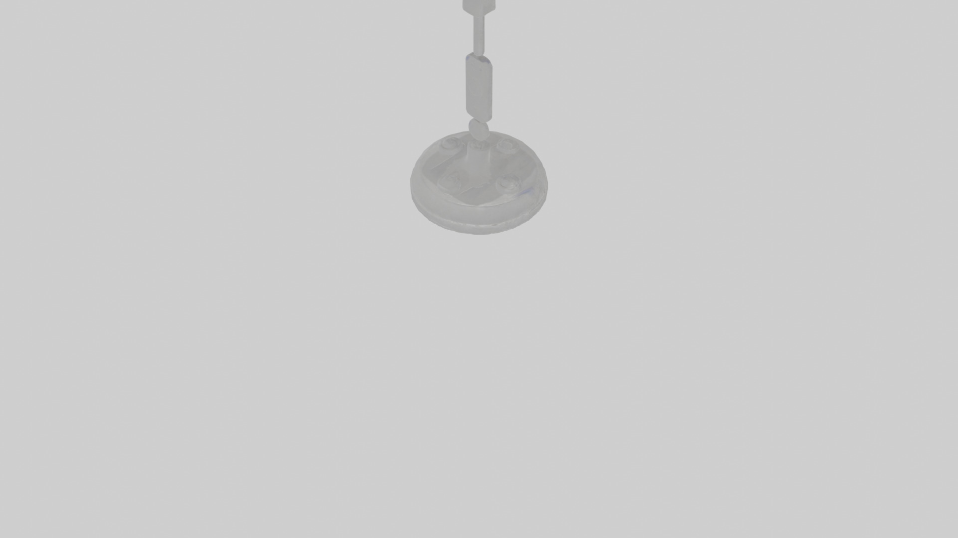 Cartoon Microphone Stand Low-poly 3D model_6