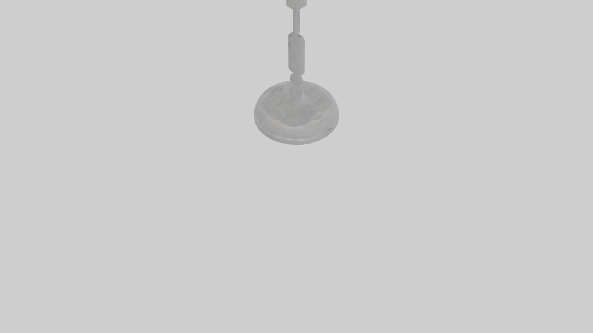 Cartoon Microphone Stand Low-poly 3D model_8