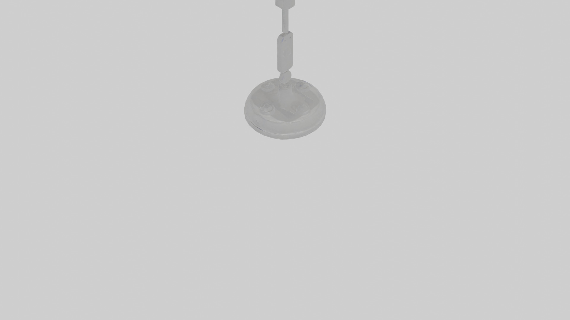 Cartoon Microphone Stand Low-poly 3D model_5
