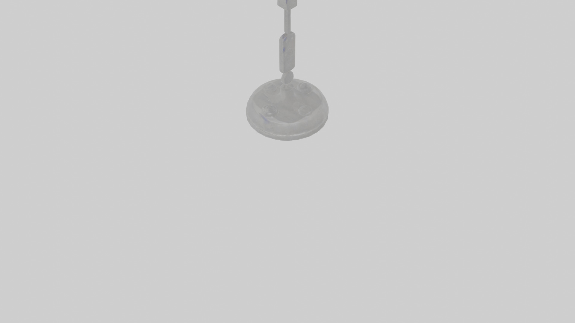Cartoon Microphone Stand Low-poly 3D model_9
