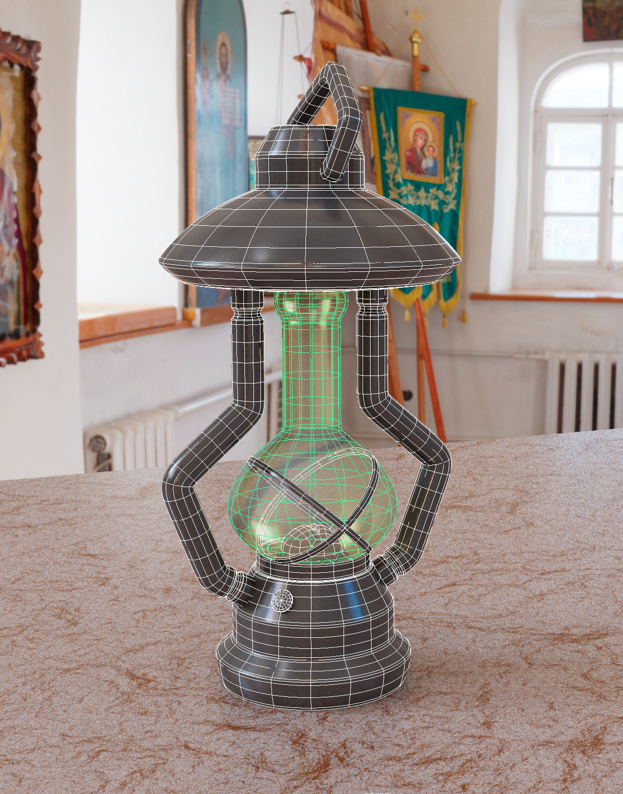 Hand Lamp 1 Low-poly 3D model_1