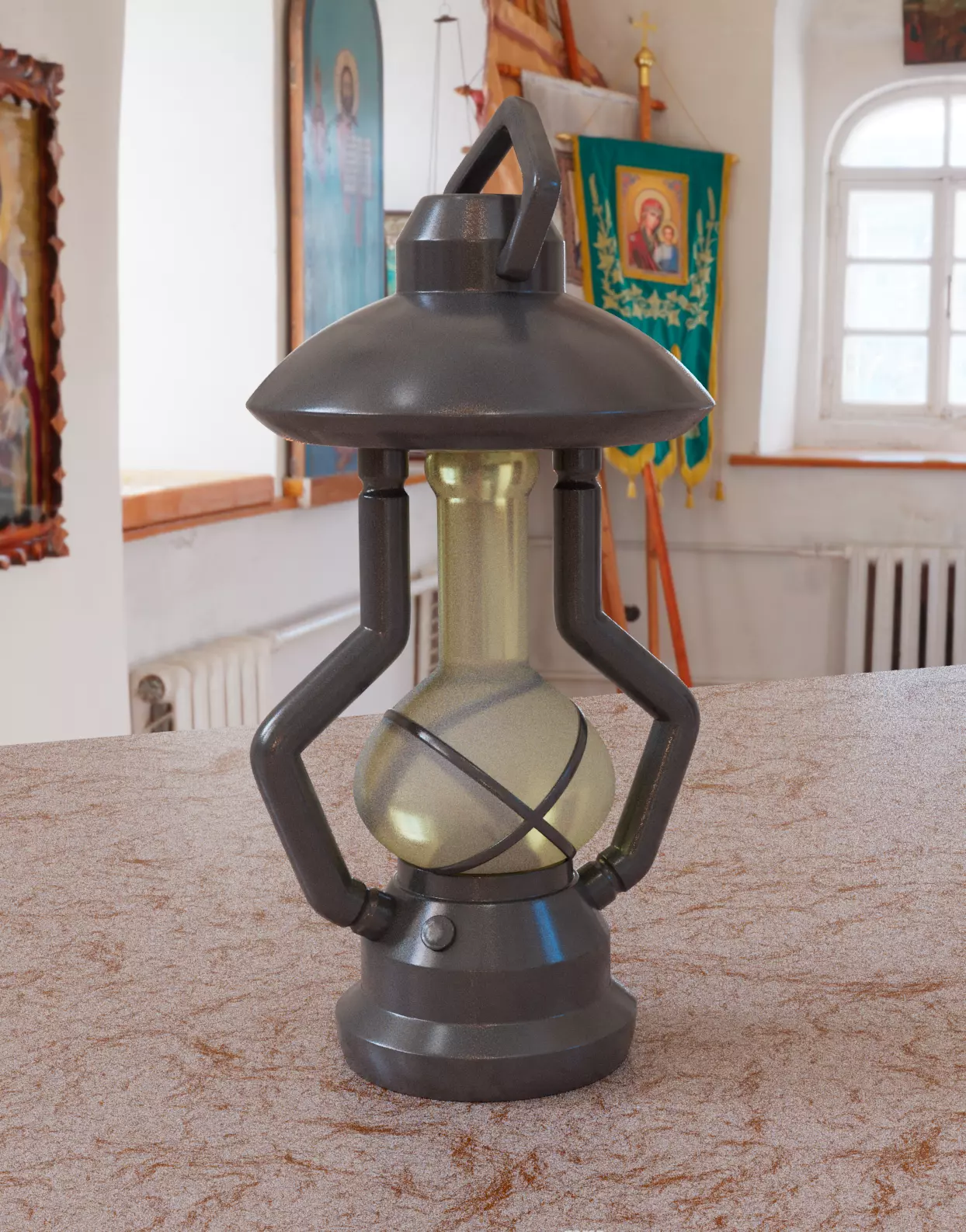 Hand Lamp 1 Low-poly 3D model_0