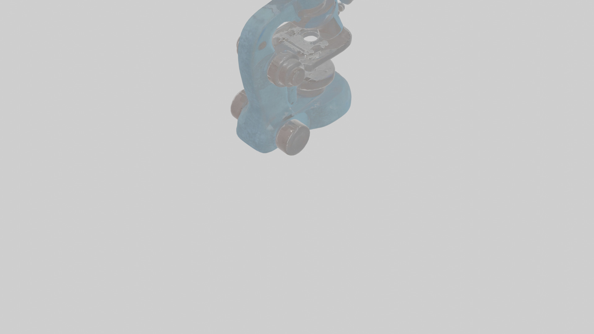 Cartoon Microscope Low-poly 3D model_6