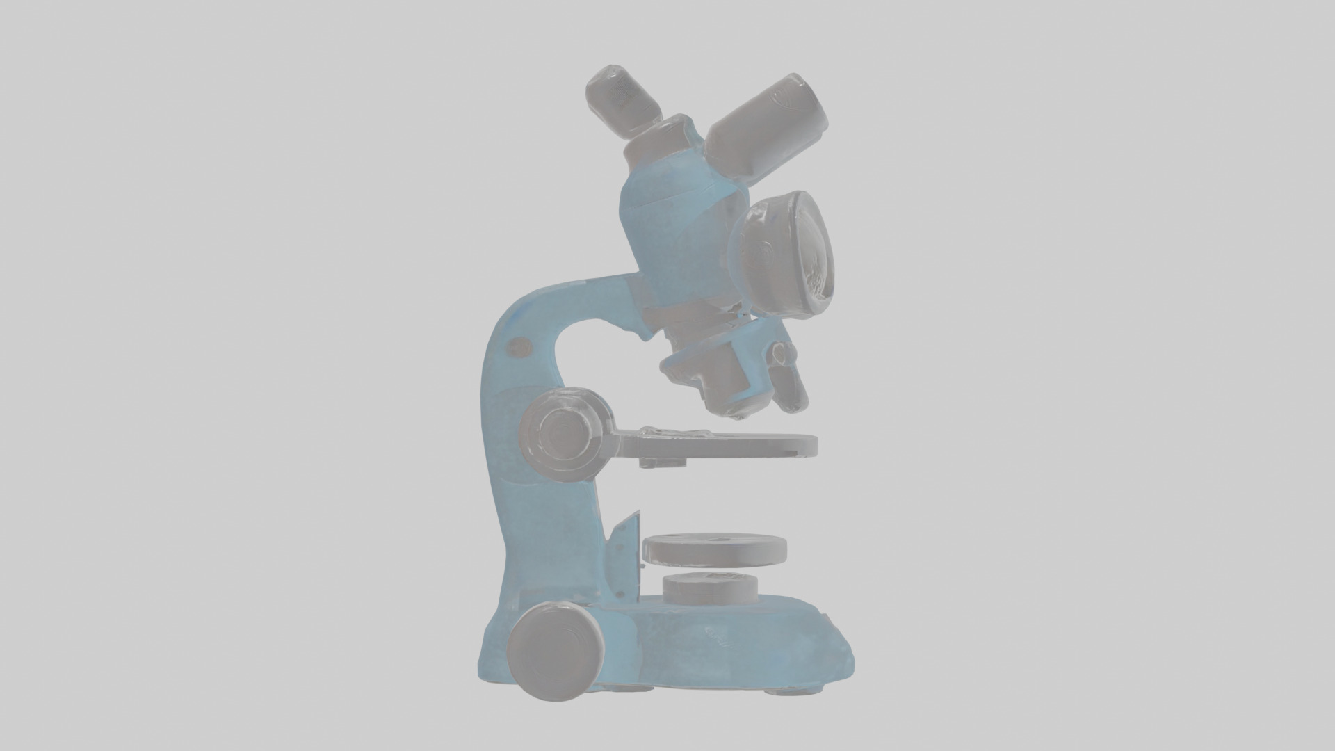 Cartoon Microscope Low-poly 3D model_19