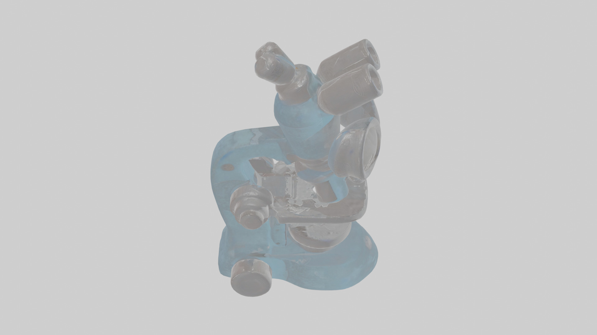 Cartoon Microscope Low-poly 3D model_27