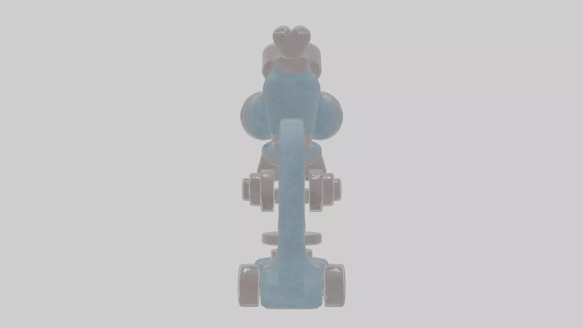 Cartoon Microscope Low-poly 3D model_0
