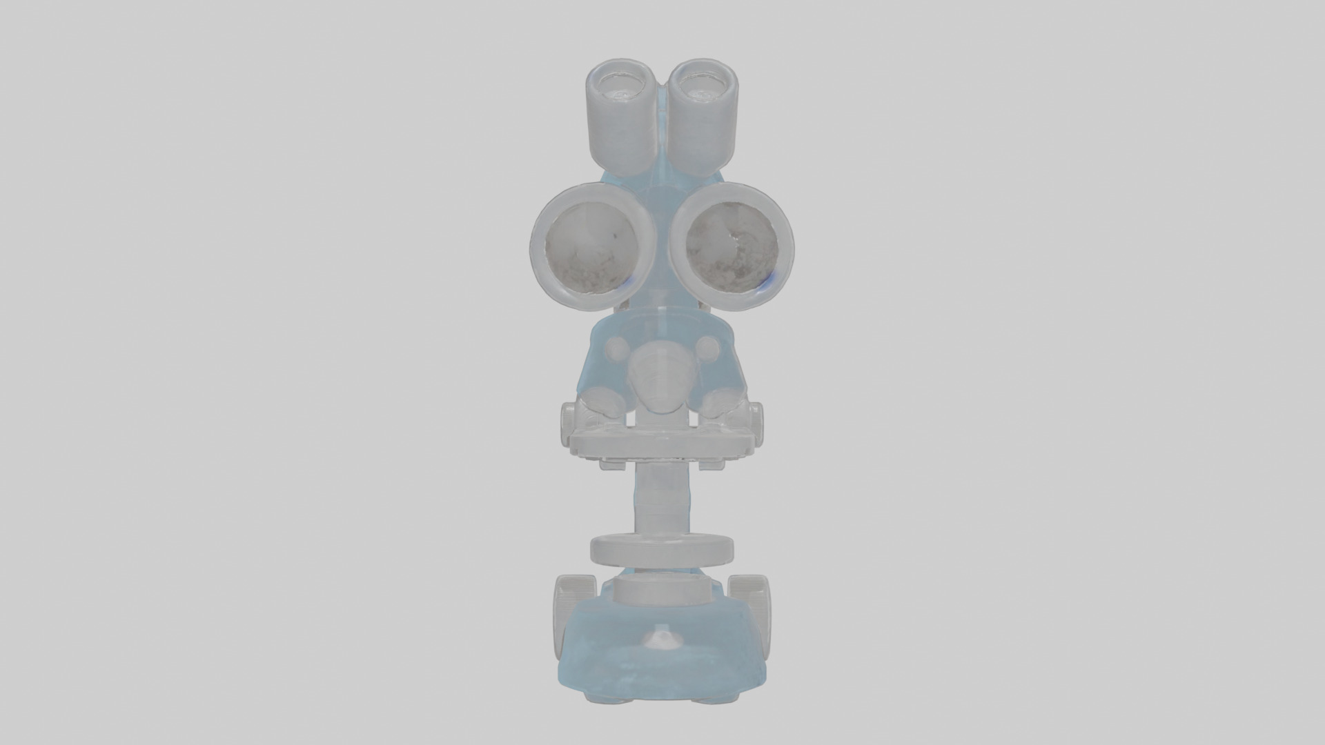 Cartoon Microscope Low-poly 3D model_13