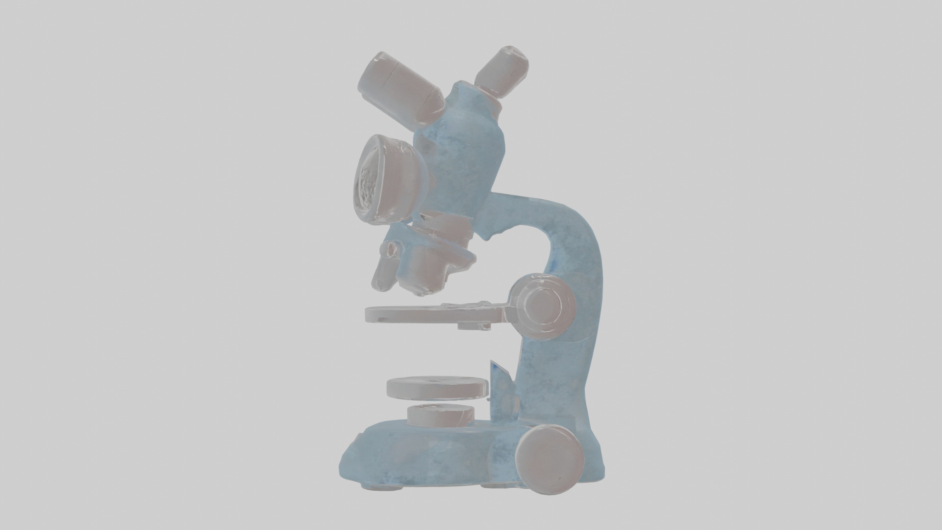 Cartoon Microscope Low-poly 3D model_18