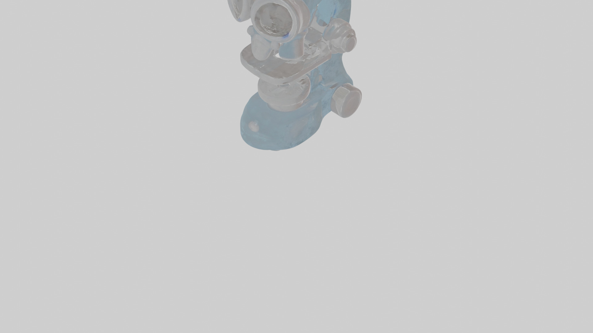 Cartoon Microscope Low-poly 3D model_7