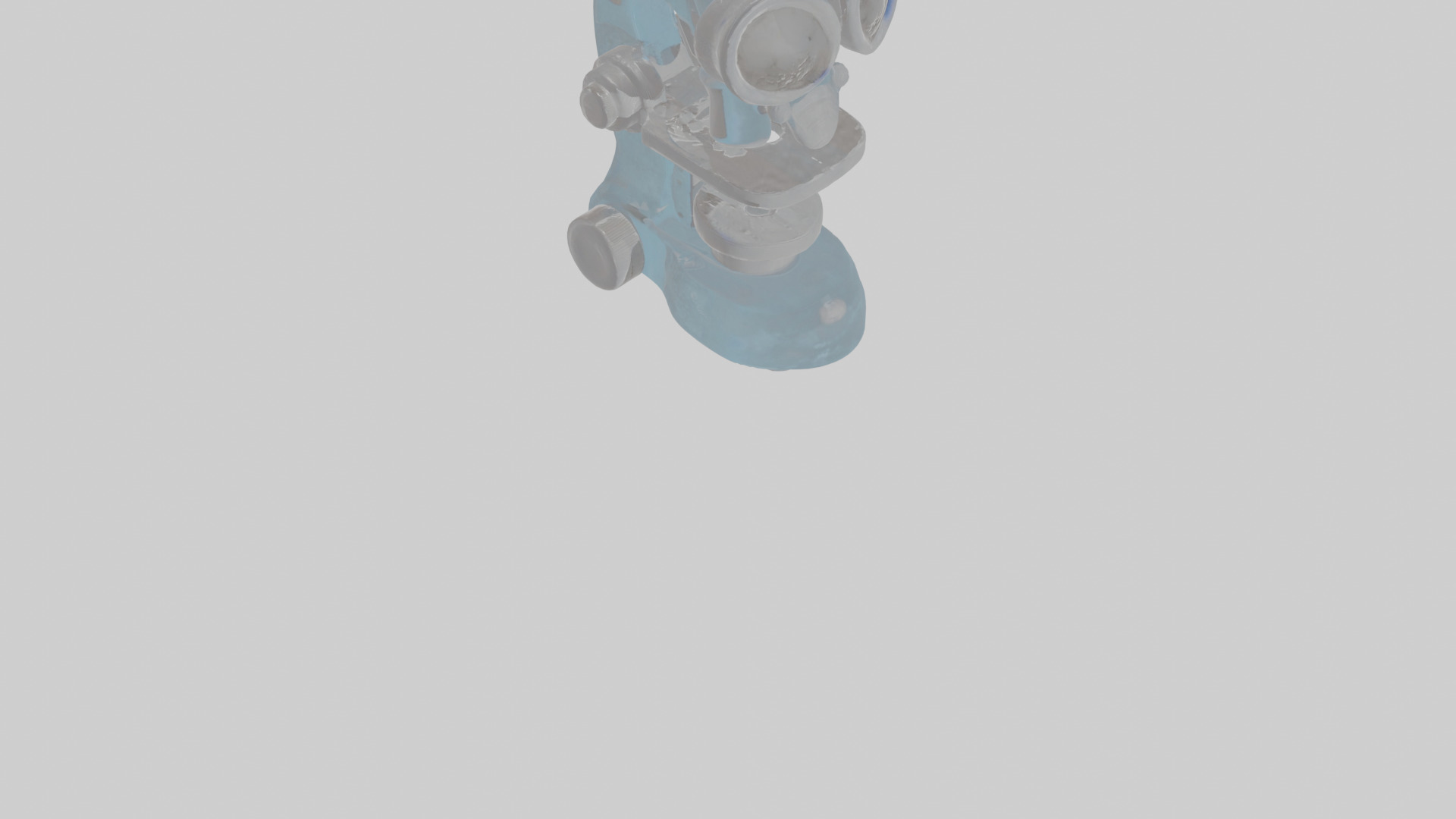 Cartoon Microscope Low-poly 3D model_8