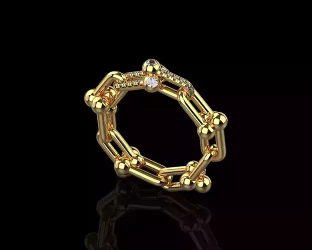 Tiffany Hardwear Diamonds Ring N237 3D print model