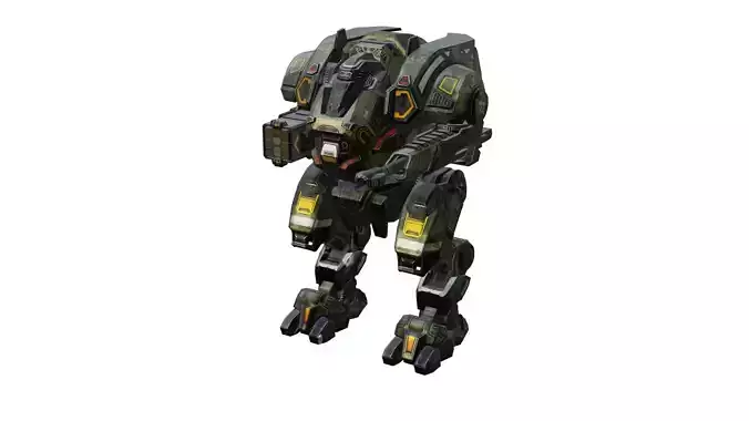 sci fi robot Low-poly 3D model