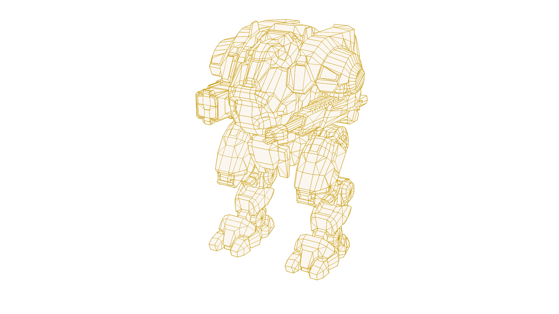 sci fi robot Low-poly 3D model_9