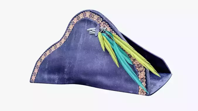 Pirate Hat Low-poly 3D model