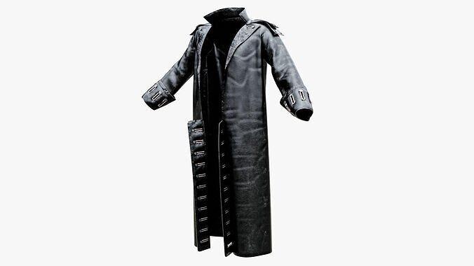 Medieval Pirate Coat Jacket Low-poly 3D model