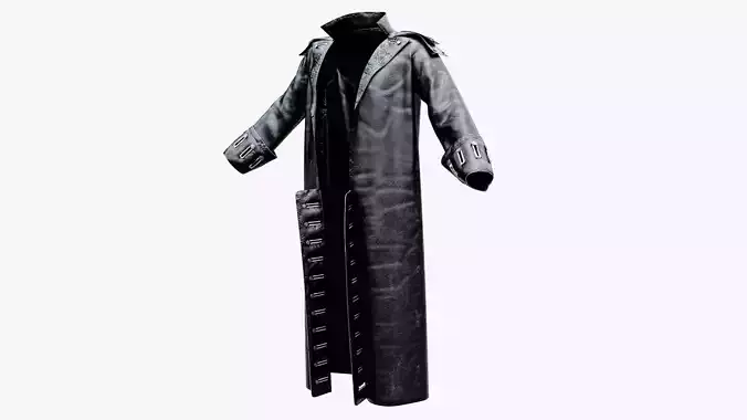Medieval Pirate Coat Jacket Low-poly 3D model
